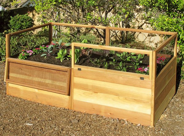 3 X6 Raised Garden Bed With Hinged Fencing Gardens To Gro 3 X6 Raised Garden Bed With Hinged Fencing