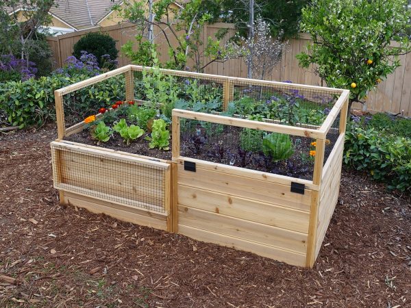3 X6 Raised Garden With Hinged Fencing 3 X6 Raised Garden With Hinged Fencing