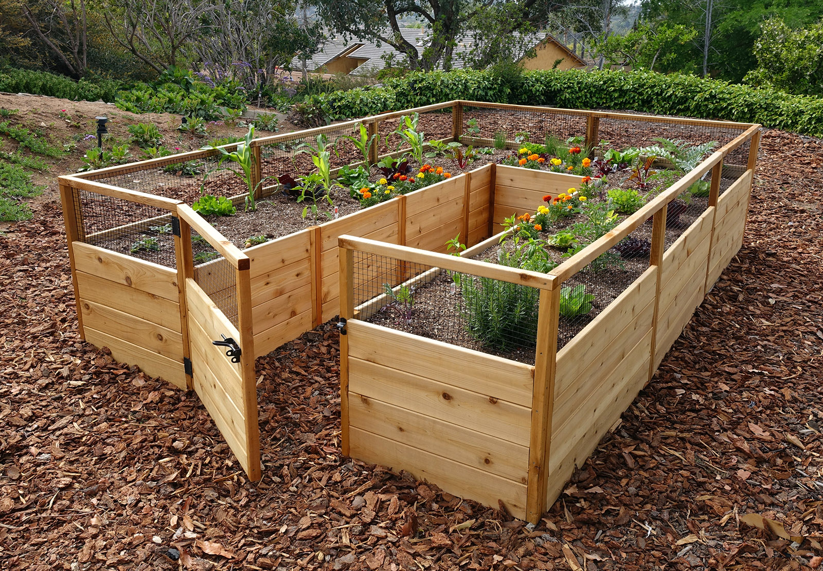 8’x8′ JustAddLumber Vegetable Garden Kit Deer Proof Gardens To Gro