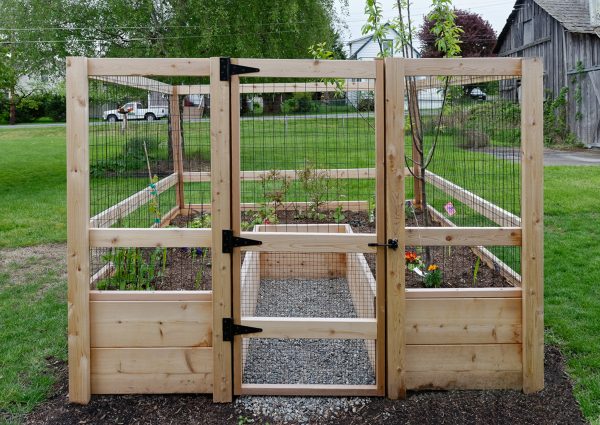 8 X8 Just Add Lumber Vegetable Garden Kit Deer Proof Gardens To Gro - How To Build A Fenced Raised Garden Bed