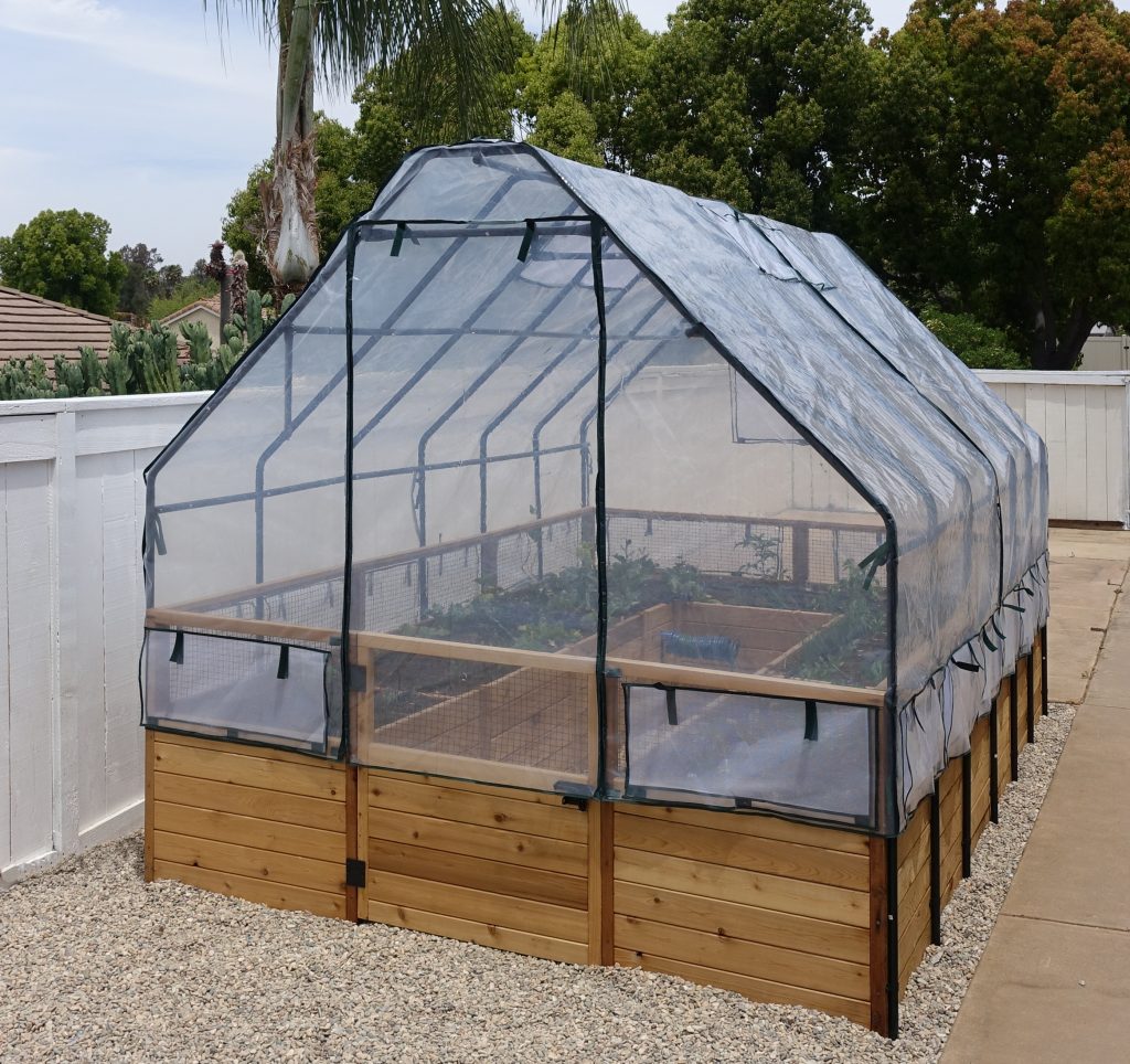 8’x12′ Vegetable Garden Kit with Greenhouse Gardens To Gro
